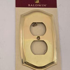 Baldwin Brass 4757-030-CD Switch Plate Polished Solid Brass Duplex Outlet Cover